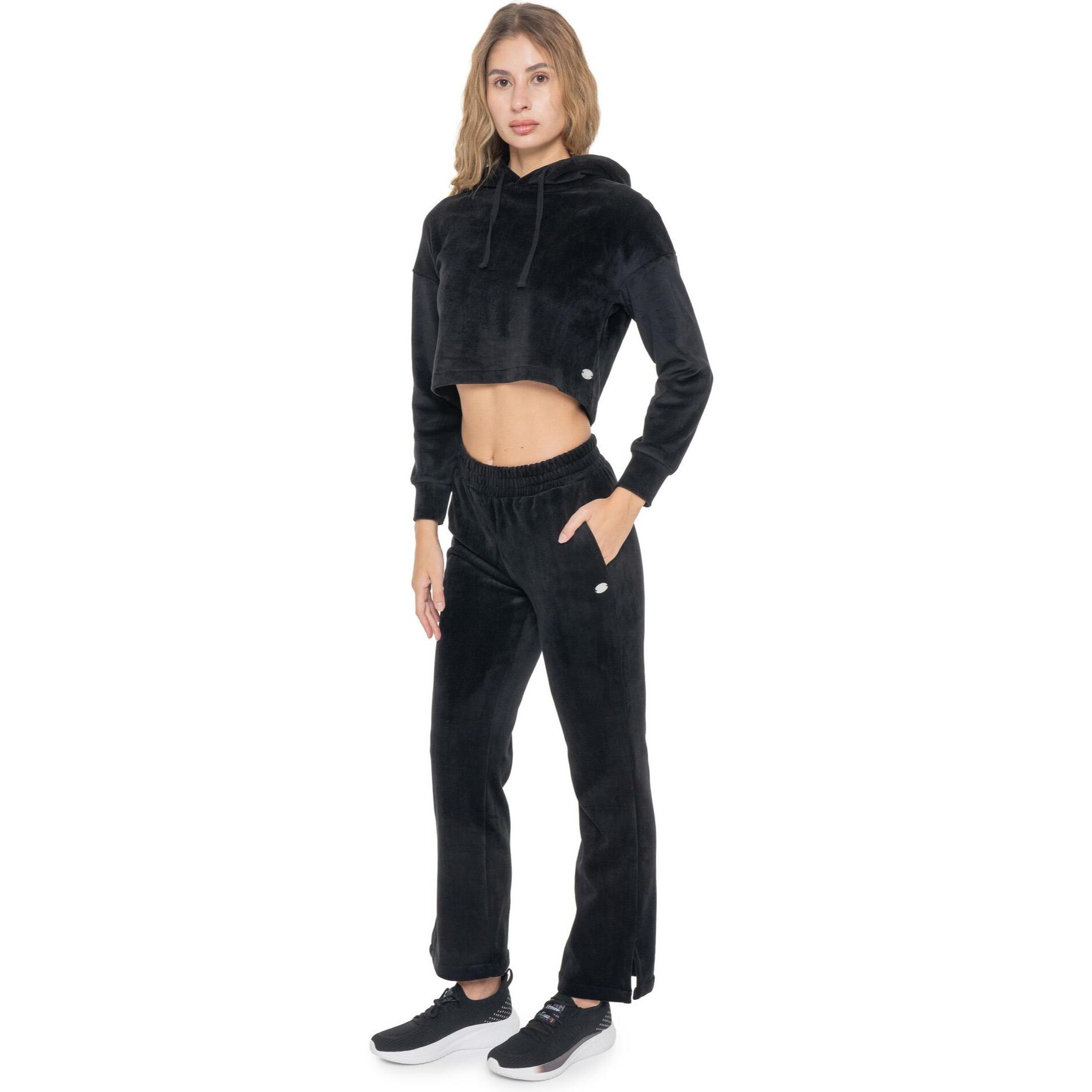 Pantalones palazzo de terciopelo a rayas para mujer Leone 1947 Glam Winter