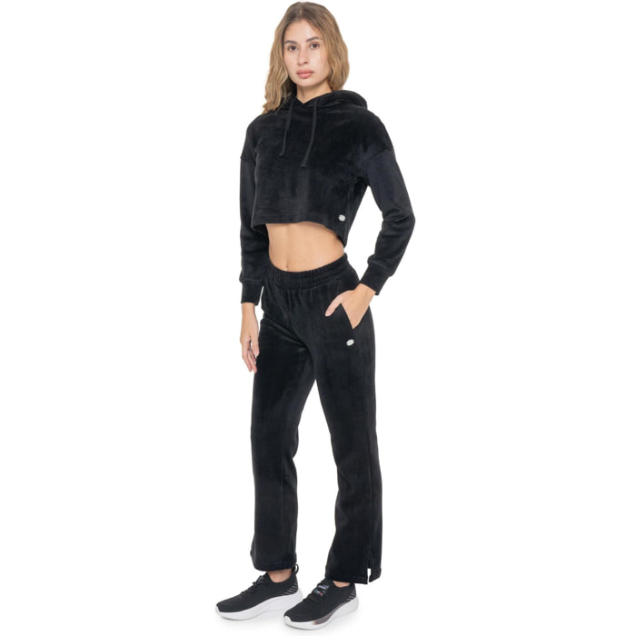 Pantalones palazzo de terciopelo a rayas para mujer Leone 1947 Glam Winter