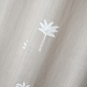 Rideau motifs palmier brodés - Beige