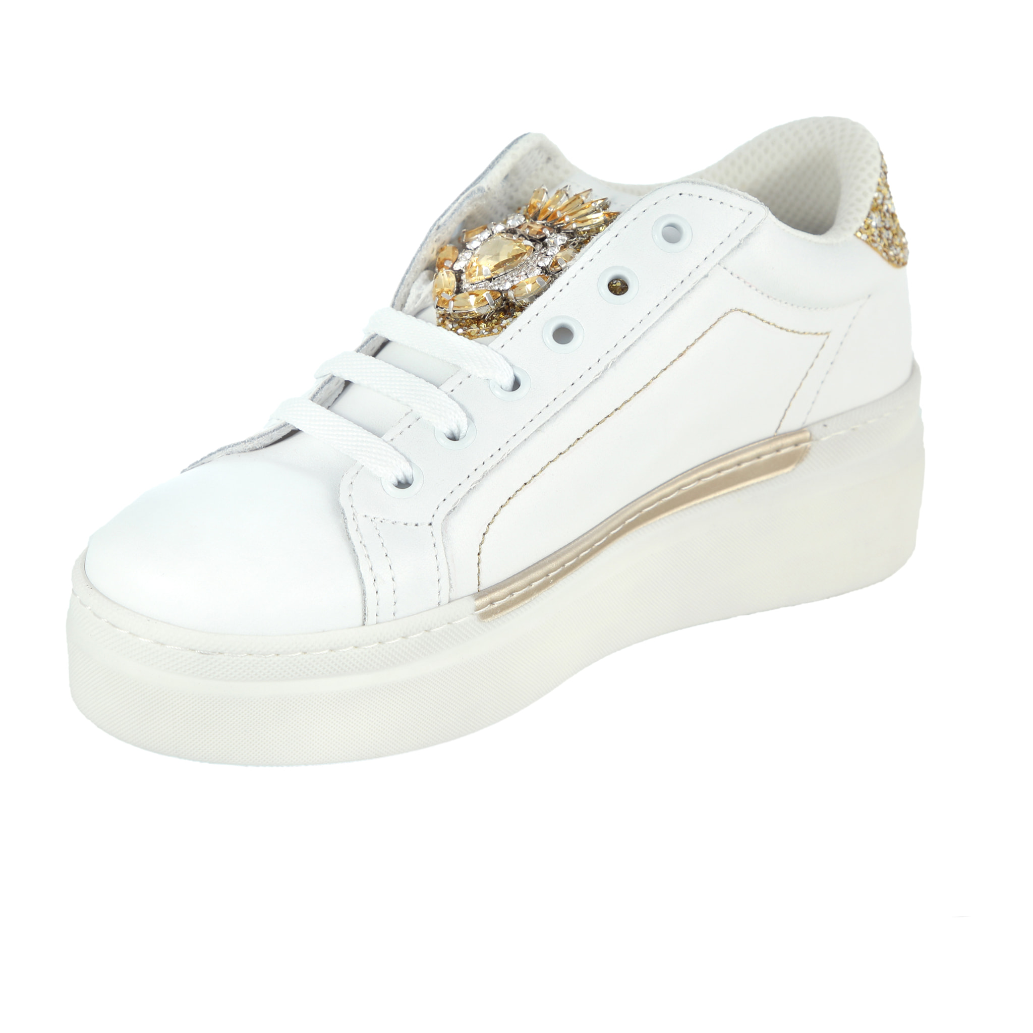 Sneakers in  pelle con applicazione