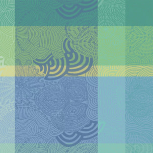 Serviette pur coton motif jacquard bleu Mille rainures atoll