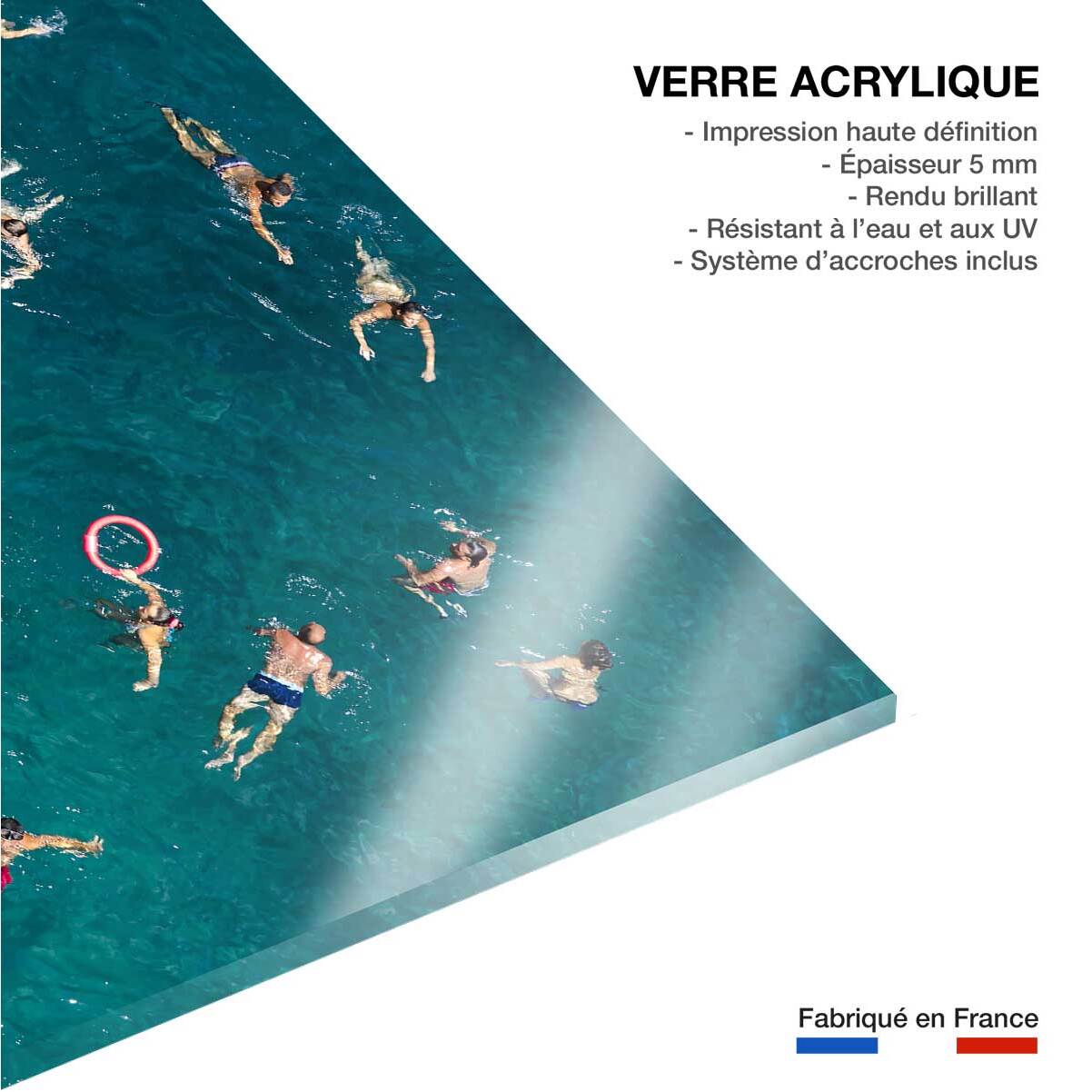 Tableau tous à l'eau! Tableau plexiglas