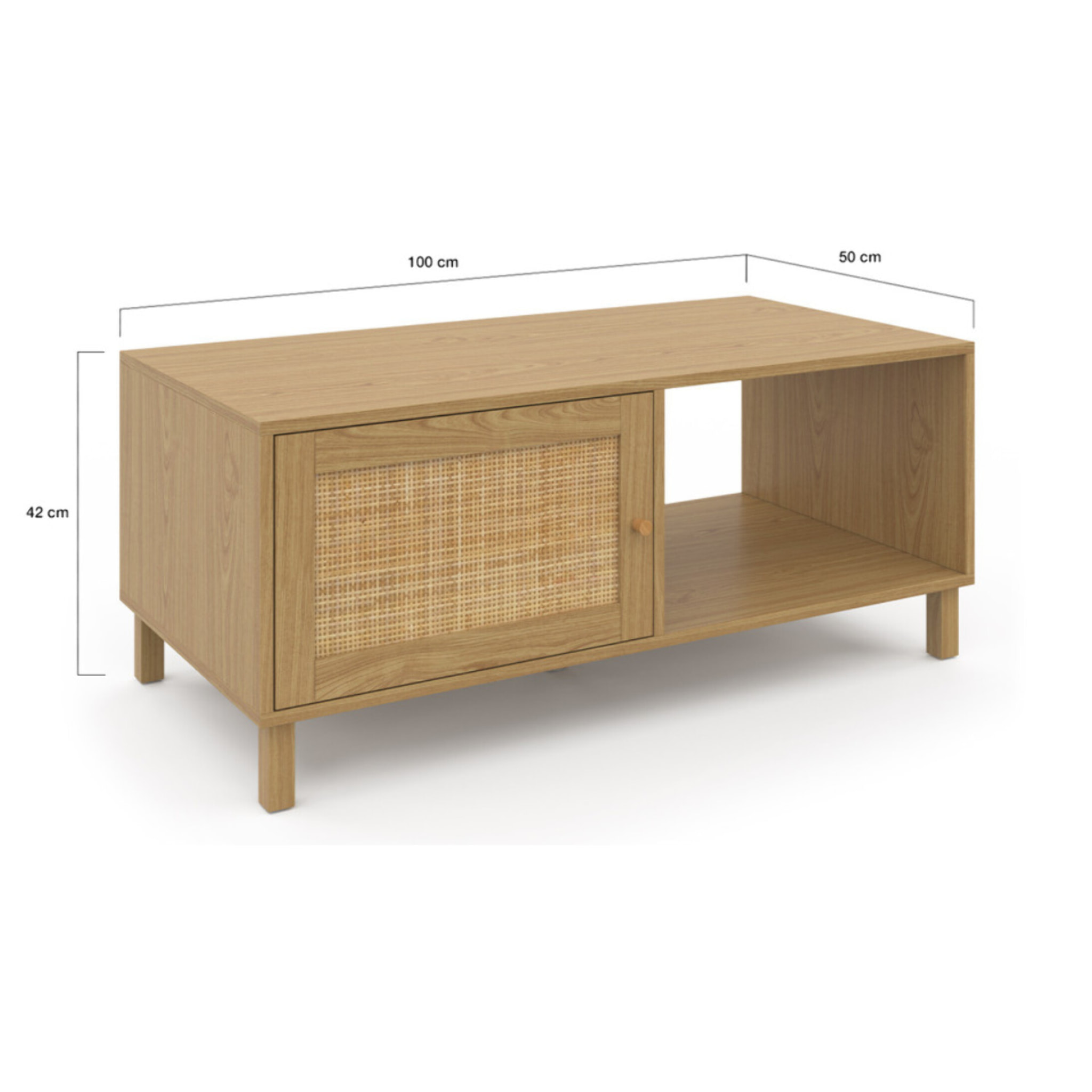 Table basse Erin en cannage