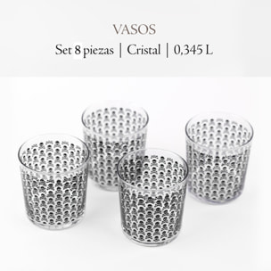 Set de 8 vasos de agua calavera 35cl scalpers home