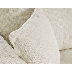 Miro - canapé d'angle réversible - 4 places - convertible avec coffre - en velours texturé - Beige