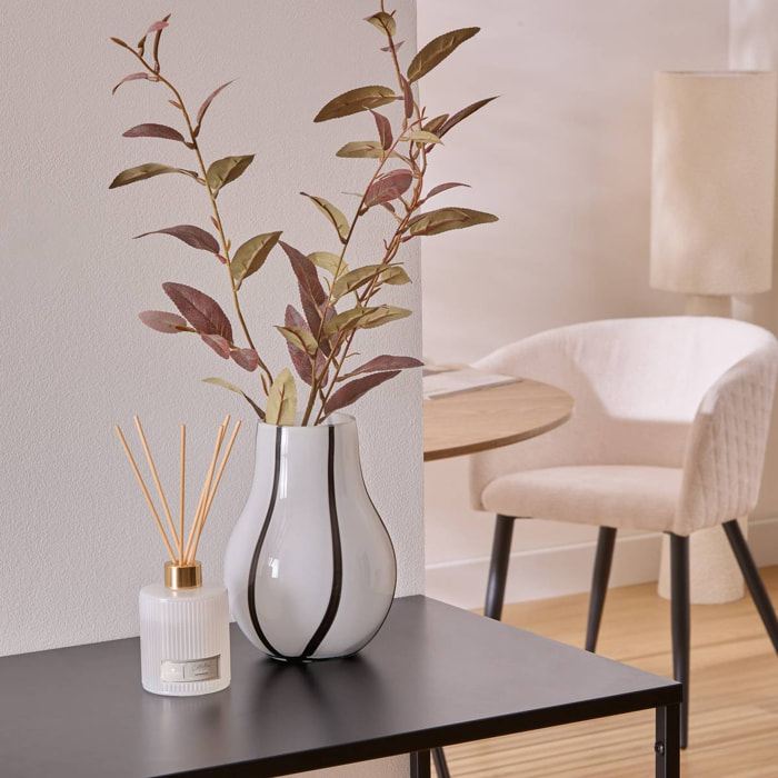 Vase Piero noir et blanc H20,5cm