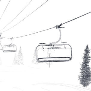 Papier peint télésiege Intissé