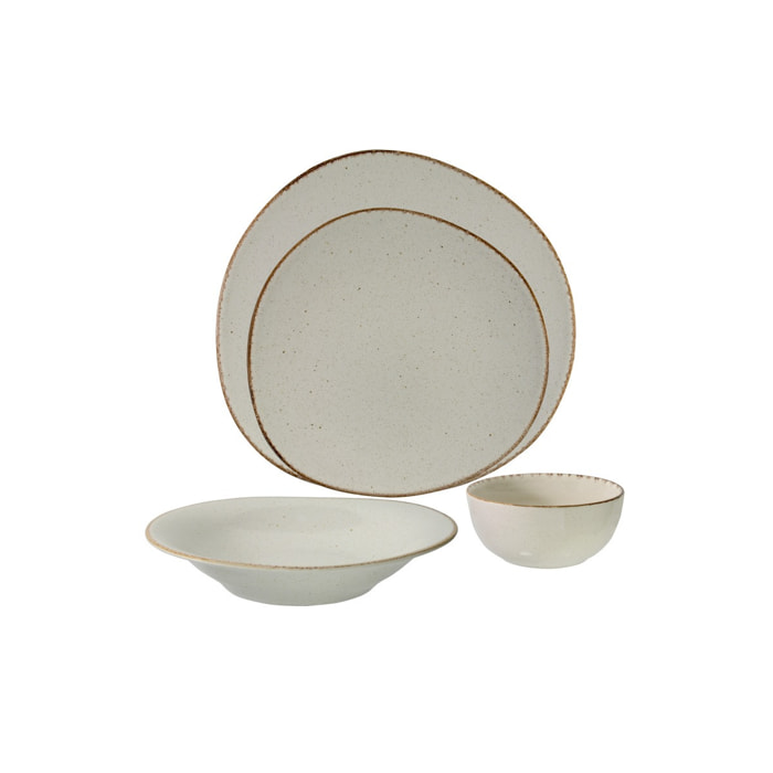 Nina Beige - 6 assiettes plates