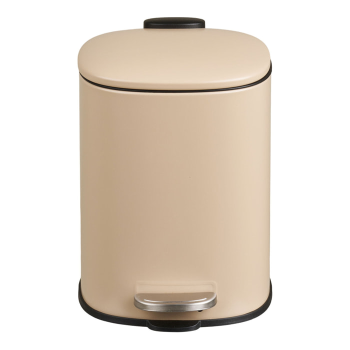 Pattumiera a pedale Lodi in metallo beige soft close 3 litri
