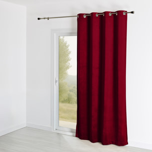 Rideau Ignifugé  M1 en velours premium - Bordeaux