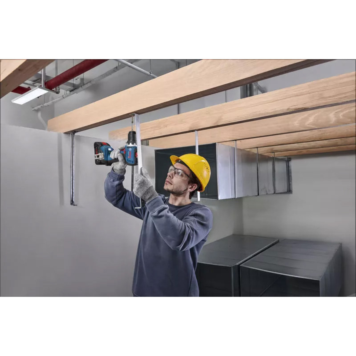Perceuses-visseuses sans-fil à percussion - GSR 18V-65 - BOSCH - avec 3 batteries ProCORE18V 4.0Ah - chargeur - L-Boxx - 06019N3208