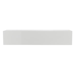 Élément mural TV horizontal blanc laqué brillant L138 cm ETERNEL