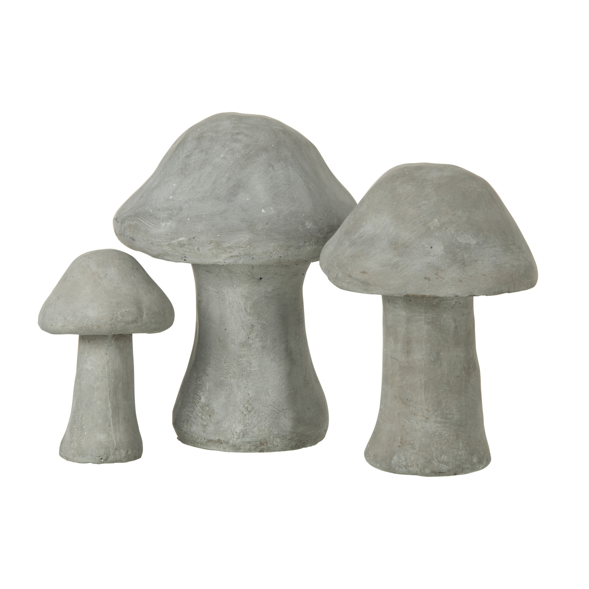 J-Line figurine Champignons - ciment - gris - 3 pièces