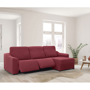 Funda para Chaise Longue derecha (visto de frente ) brazo largo SÚPER ELÁSTICA con RELAX modelo HELENA