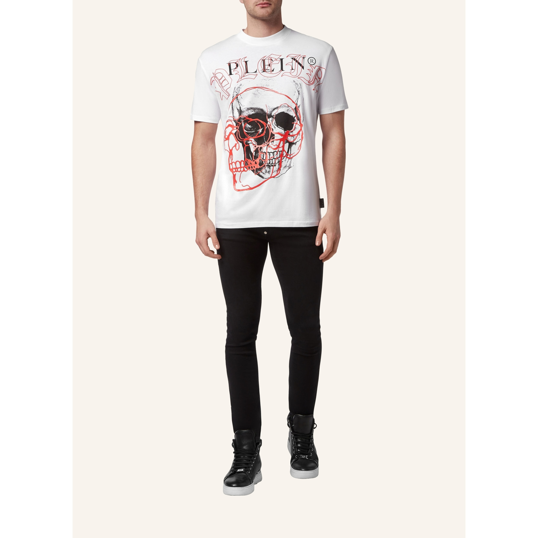 PHILIPP PLEIN Camiseta de cuello redondo y manga corta