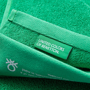 Set de 3 Toallas (70x140cm + 2 50x90cm) en Algodón orgánico 450GSM color Verde Benetton