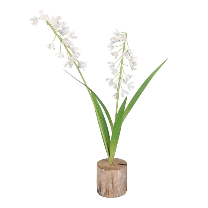 Fiore di metallo bianco cm21x14h40