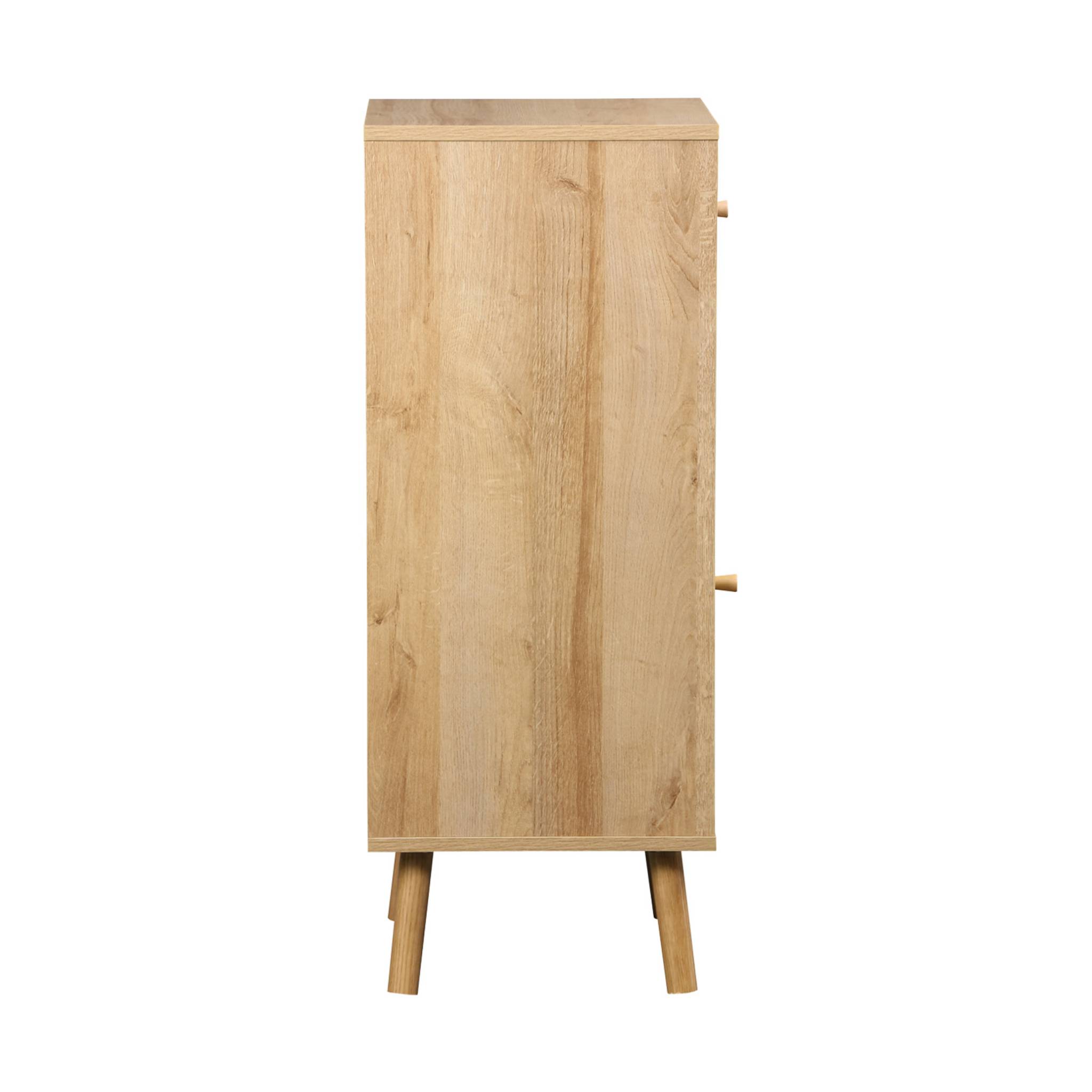Meuble salle de bain décor bois et cannage BOHÈME