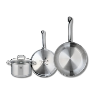 Set de 2 Poêles de cuisson 24 et 28 cm et 1 faitout 16 cm Elo Profi Citrin
