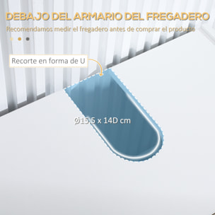 Mueble para Debajo del Lavabo con 2 Puertas Almacenamiento Interior 57x33x60 cm