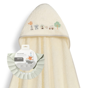 Capa Baño 1X1 Mod Granja Koala+ Gorro Beig