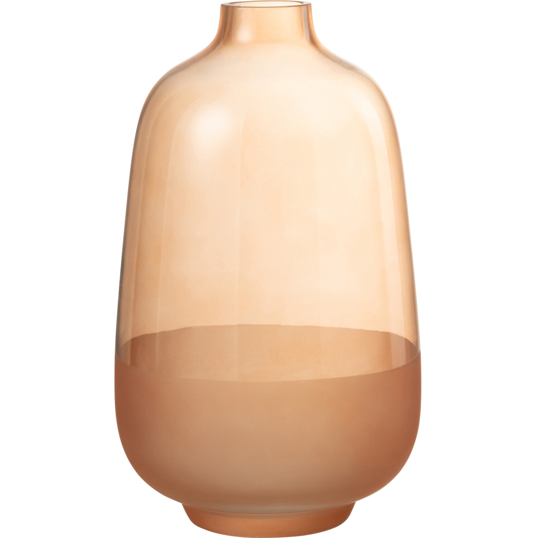 J-Line vase Hany - verre - pêche - large - 27 cm de hauteur