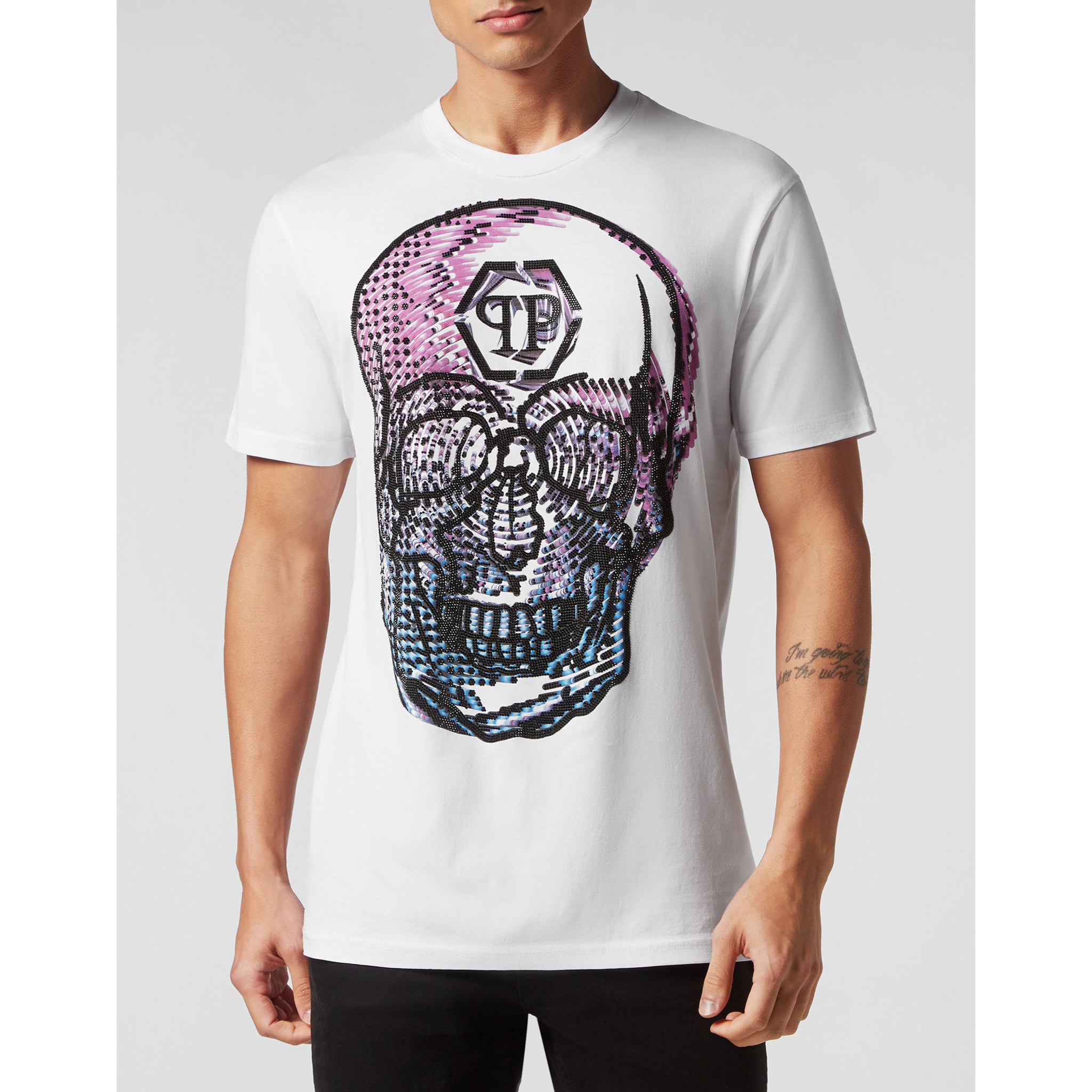 PHILIPP PLEIN Camiseta Cuello Redondo SKULL