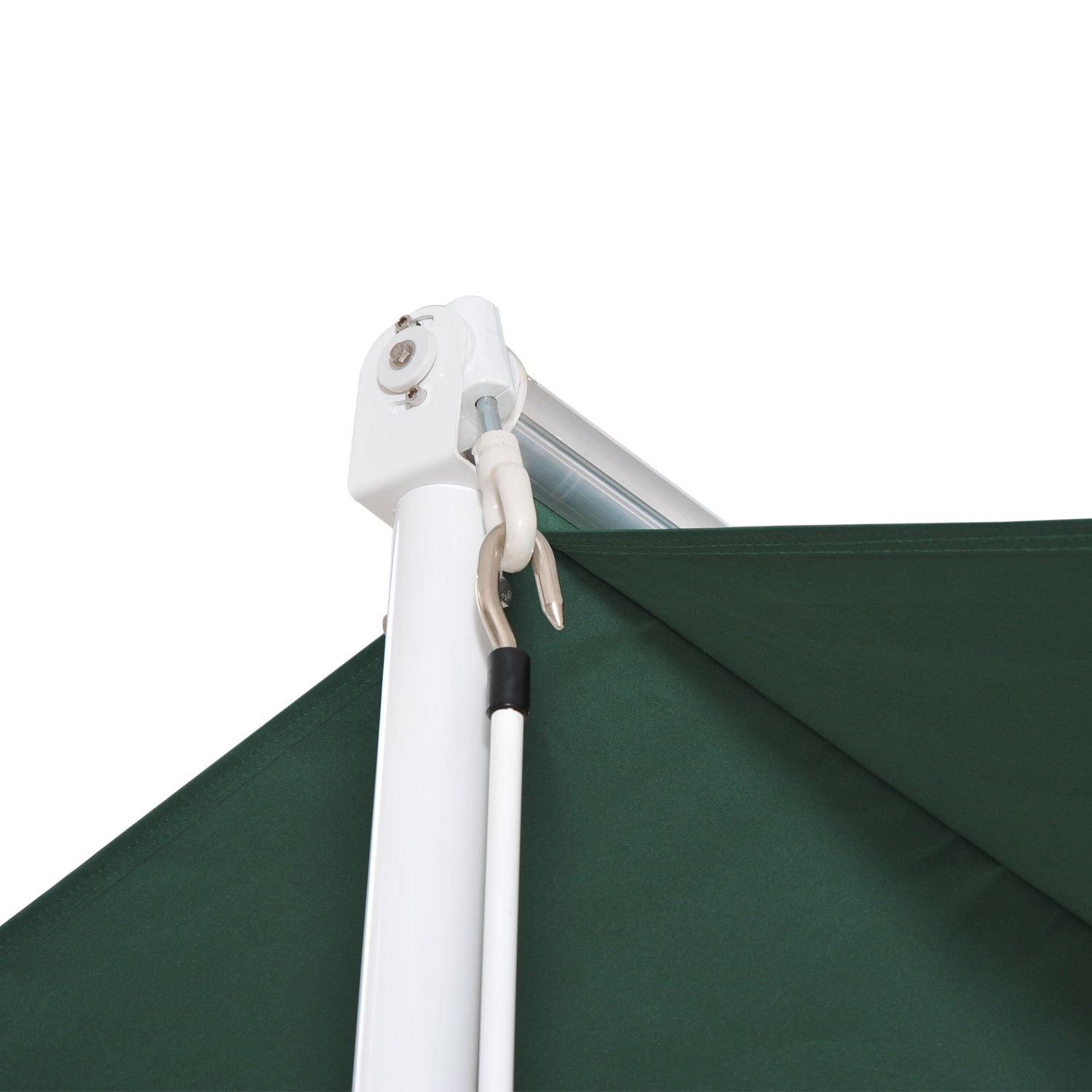 Store double pente manuel rétractable inclinaison réglable métal polyester imperméabilisé 3L x 2,95l x 2,6H m vert