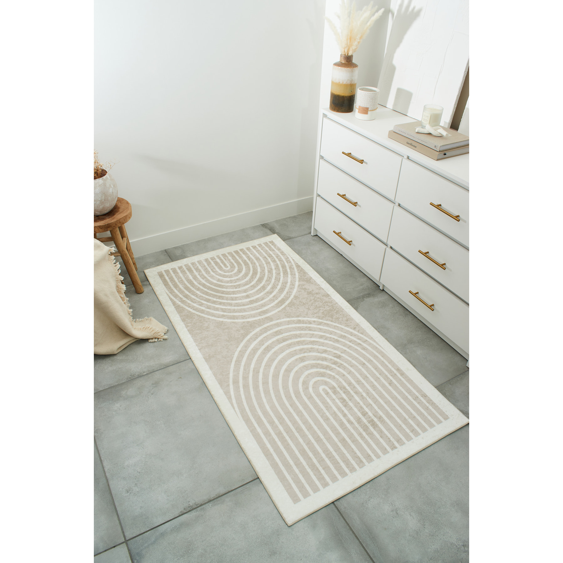 GREGE - Tapis moderne motif arc-en-ciel