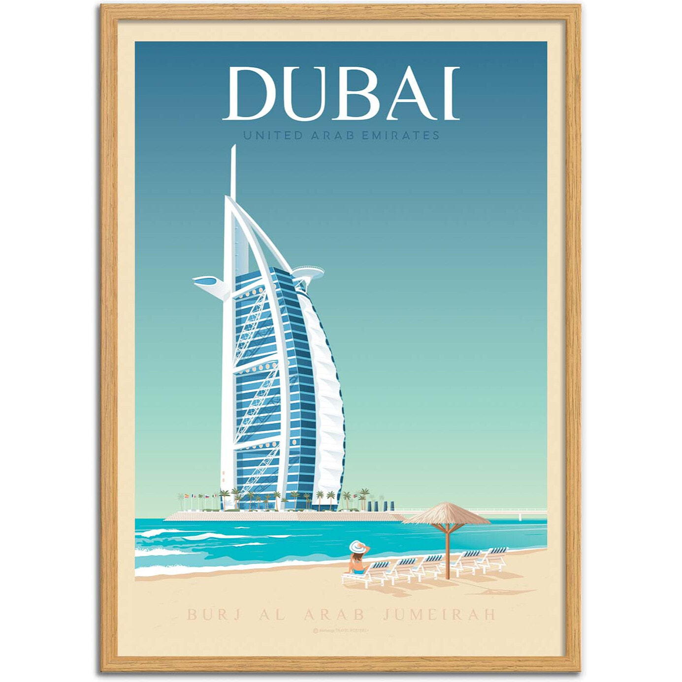 Affiche - Dubai - Olahoop Travel Posters