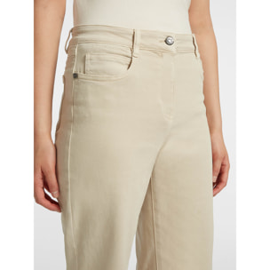 Elena Mirò - Pantaloni cropped cinque tasche in drill - Beige