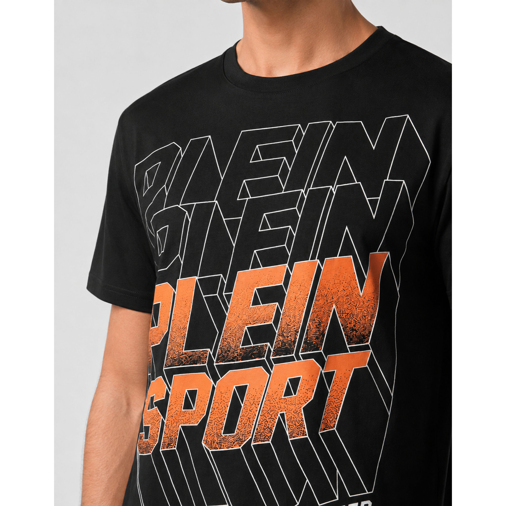 PLEIN SPORT Camiseta de cuello redondo y manga corta PS