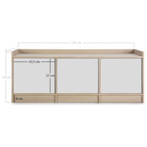 Mueble TV Moscú Roble 3 cajones