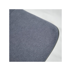 Chaise design en tissu avec piètement en métal noir - ALINE