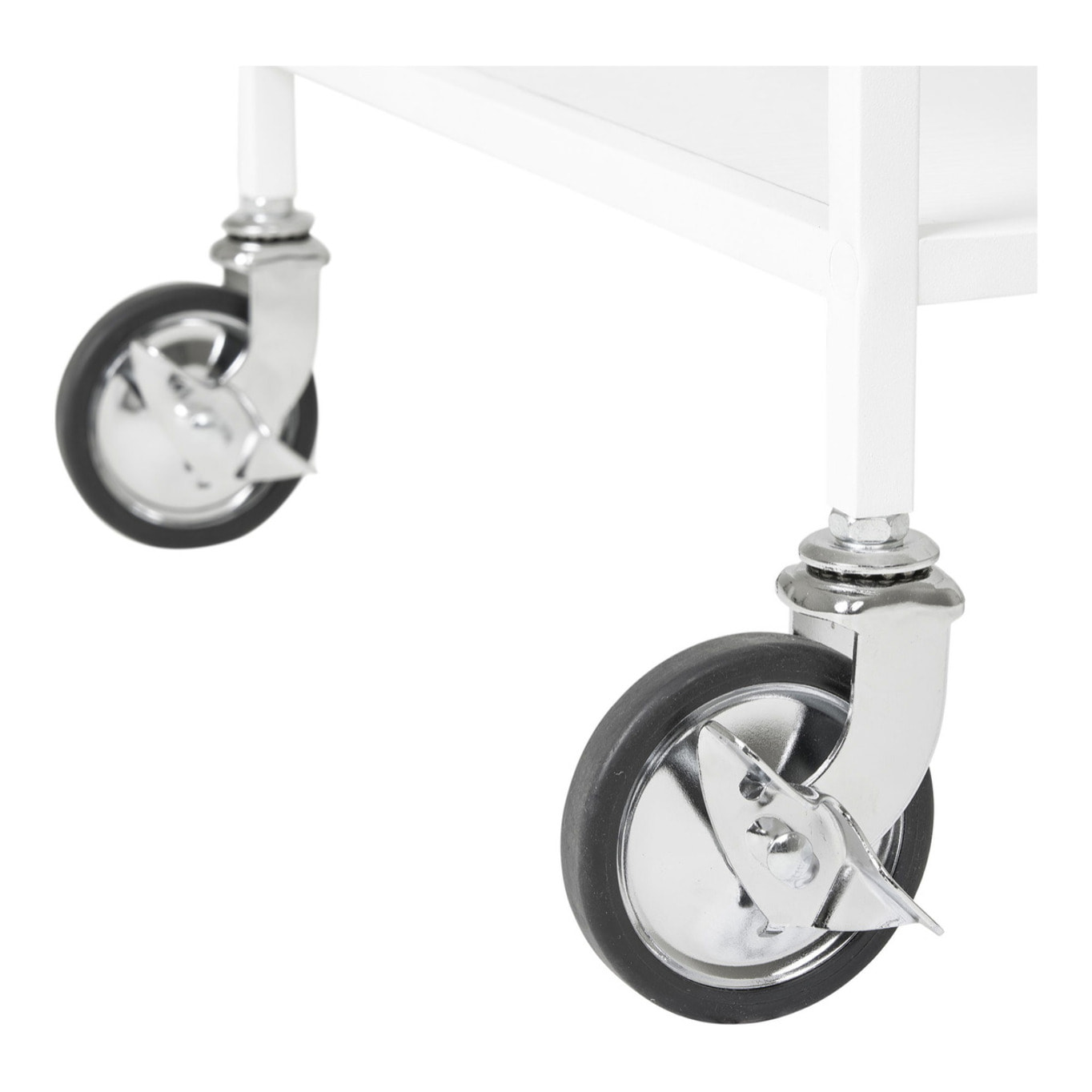 Carrello Bar Vita 2 Ripiani Bianchi con Telaio Bianco — 68×40×79 cm