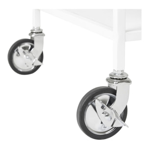 Carrello Bar Vita 2 Ripiani Bianchi con Telaio Bianco — 68×40×79 cm