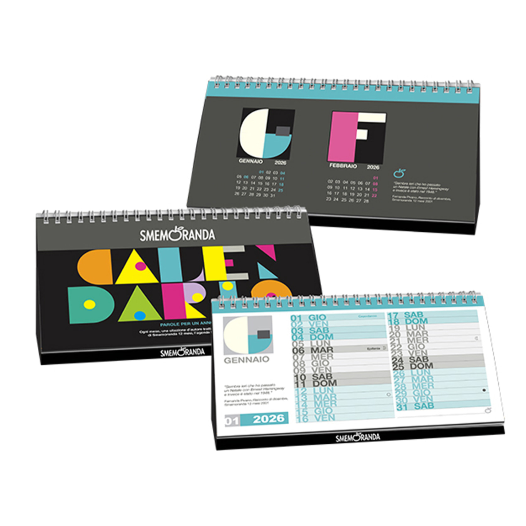 Calendario da tavolo (20x11) 2026 Smemoranda