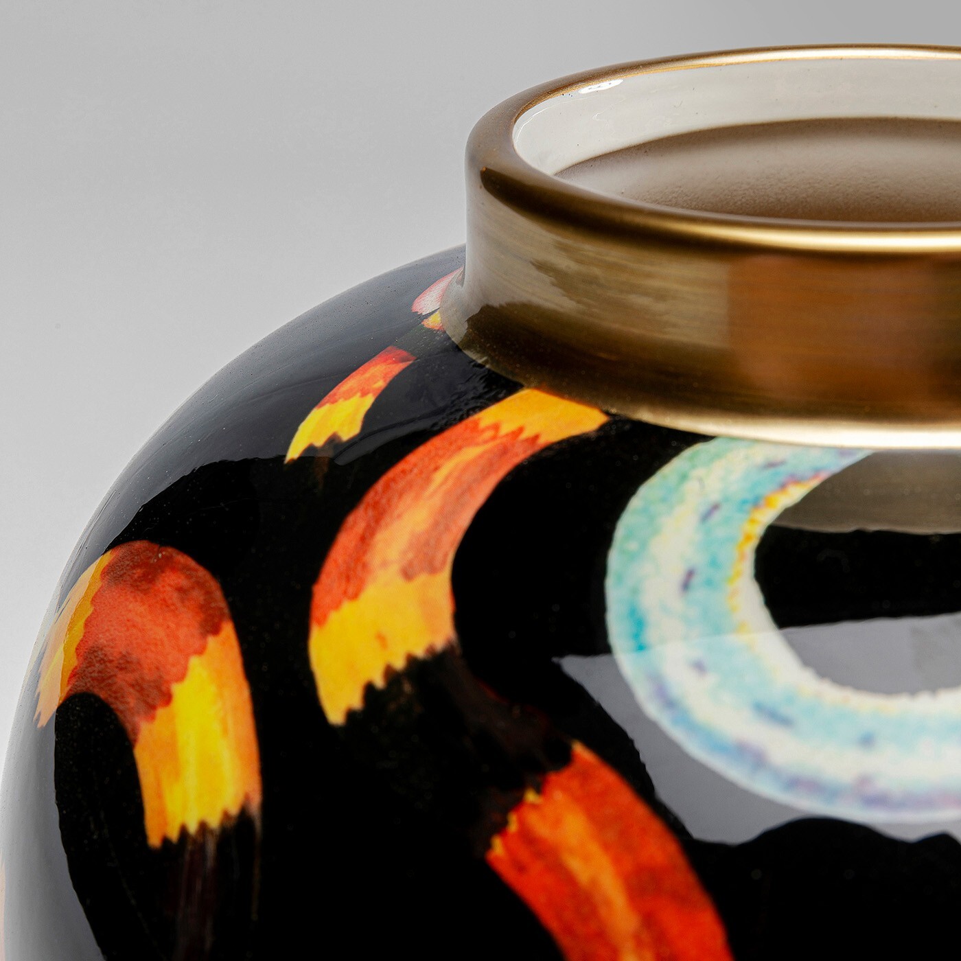 Vase noir serpents 22cm Kare Design