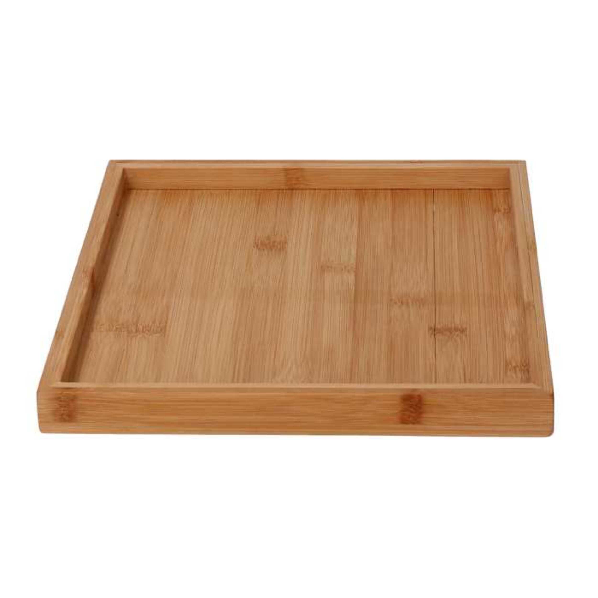 Vassoio in bambù naturale quadrato cm25x25h2,5