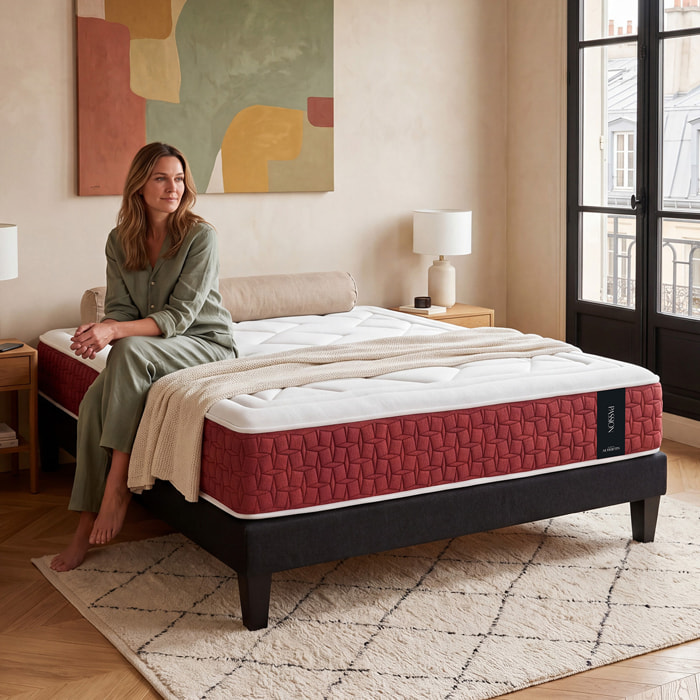 Matelas Hybride Passion, Ressorts Ensachés & Mémoire de Forme, 32 cm, Accueil Moelleux, Soutien Ferme, Garanti 10 ans