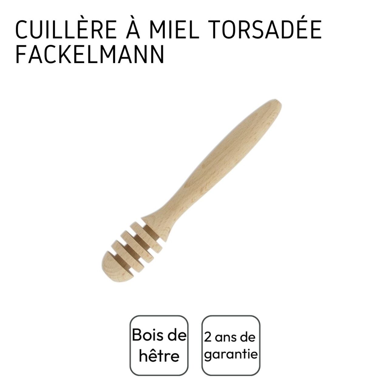 Ensemble de 2 Cuillères à miel en bois Fackelmann Wood Edition