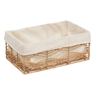 Lot de 4 cagettes en rotin "Rosy" L33 37 43 48cm beige