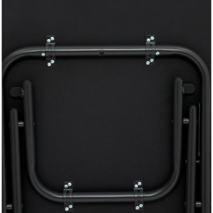 Table pliante 2 places noir