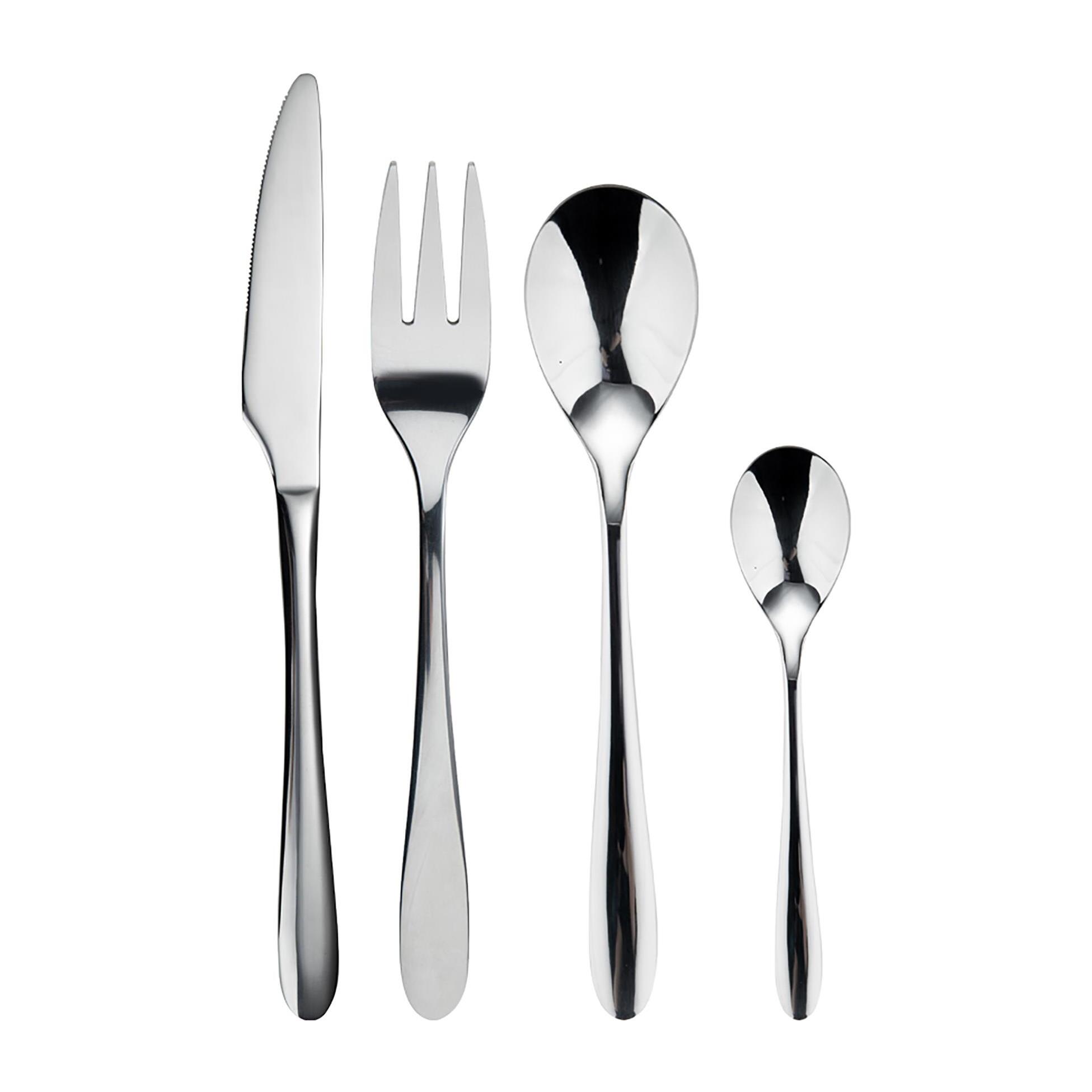 Set de Cubertería de 60 piezas en acero inoxidable PRAGA Plata de San Ignacio