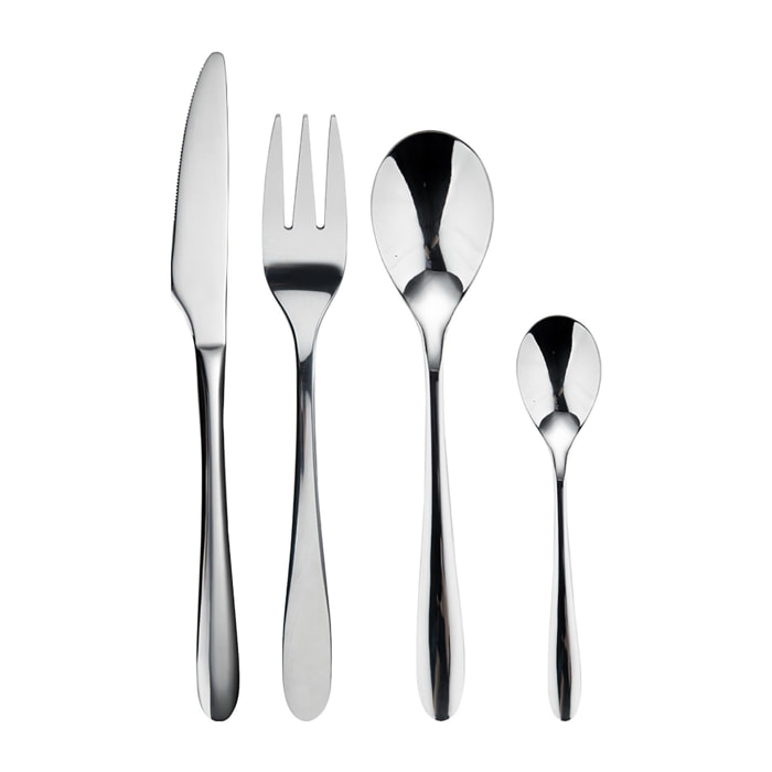 Set de Cubertería de 60 piezas en acero inoxidable PRAGA Plata de San Ignacio