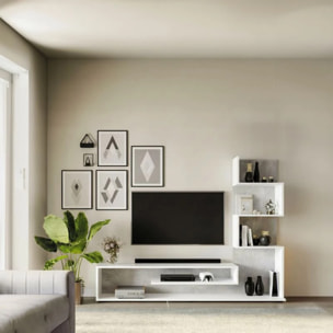 Mueble de salón Moobi en color blanco artik microcemento y medidas 160 x 124 cm Blanco Artik (Blanco Mate) - Microcemento