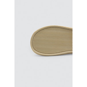 Pantofole da casa in pelliccia con stampa etnica