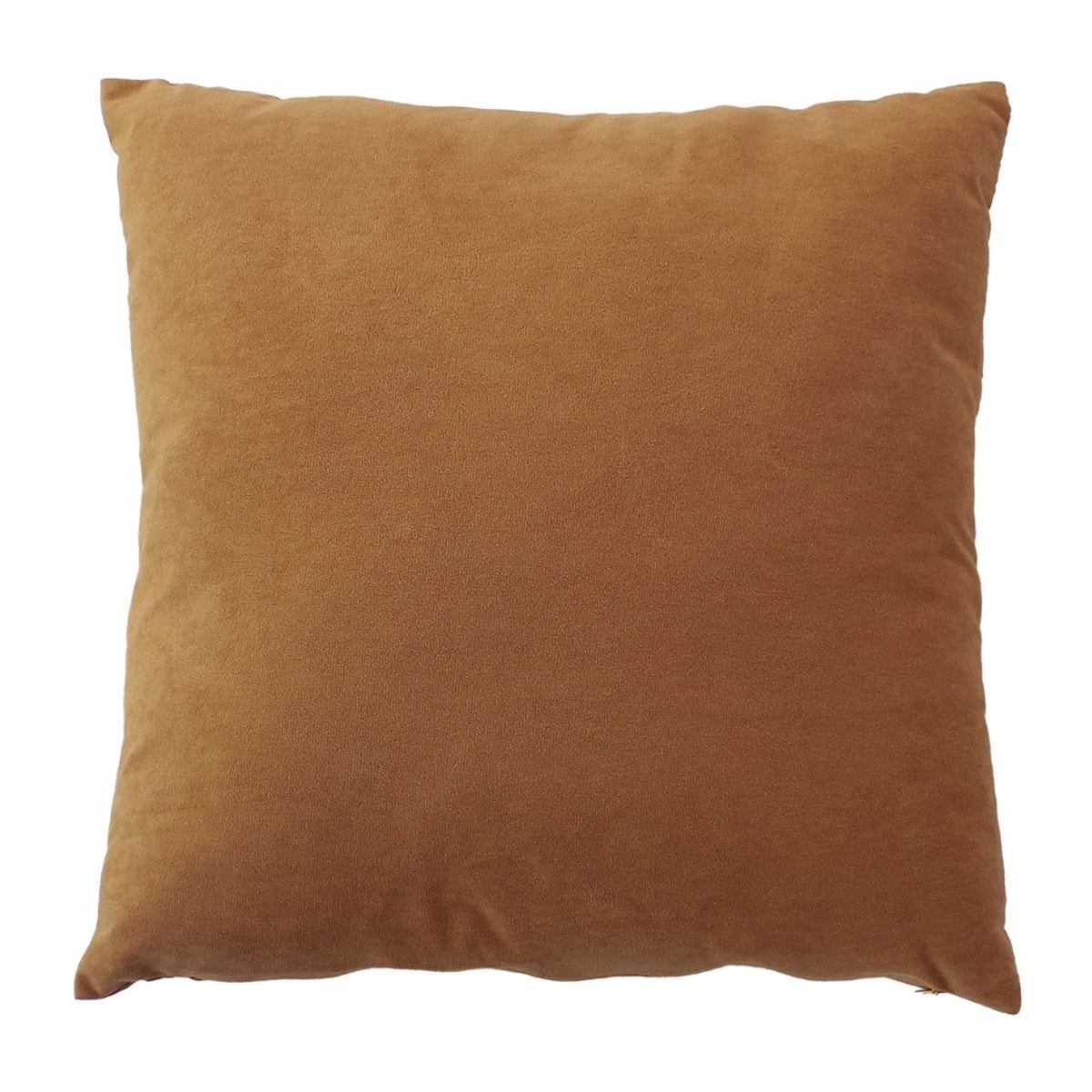 Coussin dehoussable en velours - Marron Clair