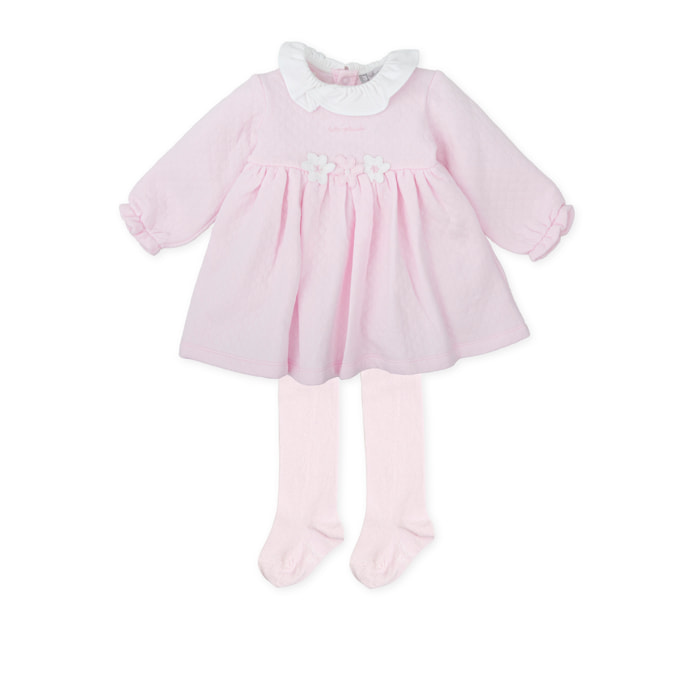 Vestido con leotardos . - Rosa