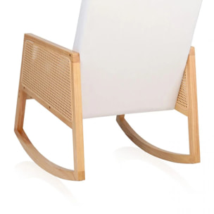Butaca Mecedora Ember Crema - Ratán